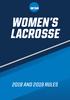 women s lacrosse 2018 AND 2019 RULES