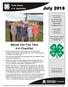 July Marias Fair Fun Time 4-H Checklist. Toole County 4-H Newsletter