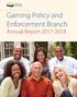Gaming Policy and Enforcement Branch Annual Report