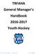 TRFAHA General Manager's Handbook Youth Hockey