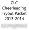 CLC Cheerleading Tryout Packet
