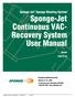Sponge-Jet Continuous VAC- Recovery System User Manual