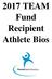2017 TEAM Fund Recipient Athlete Bios