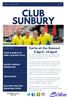CLUB SUNBURY. Carla at the Games! 5 April - 13 April. The latest news and updates from Hillton High School FOOD & 49 WINE CLUB NEXT DATE