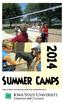 Summer Camps. Sioux, O Brien, Lyon, Osceola county area in Northwest Iowa