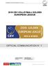 2018 CEV VOLLEYBALL GOLDEN EUROPEAN LEAGUE OFFICIAL COMMUNICATION N. 1. Version Control: Date Released: OC No nd December 2017