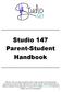 Studio 147 Parent-Student Handbook