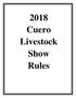 2018 Cuero Livestock Show Rules