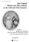New England Women and Their Families in the 18th and 19th Centuries: