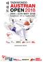 Austrian Open WTF G1 Tournament. Tel.: , Austria Vomp, Au 1, Austrian Taekwondo Federation