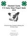 Cleveland County 4-H Dairy Steer Project Guide 2013