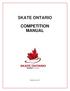 SKATE ONTARIO COMPETITION MANUAL