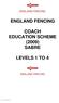 ENGLAND FENCING COACH EDUCATION SCHEME (2009) SABRE LEVELS 1 TO 4