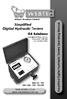Simplified Digital Hydraulic Testers Operating Manual. Oil Solutions.   DHC DHT HP