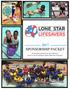 2017 SPONSORSHIP PACKET. All donations benefit Lone Star Lifesavers Learn-to-Swim and Water Safety Education Programs.