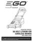 TABLE OF CONTENTS 56-VOLT LITHIUM-ION CORDLESS LAWN MOWER LM2000E