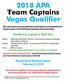 2018 APA Team Captains Vegas Qualifier
