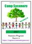 Fair Lawn Community School. Camp Sycamore. Now Only K-3! ~2017~ Summer Program. Register at.