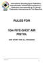 RULES FOR. 10m FIVE-SHOT AIR PISTOL