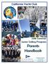 Parents Handbook. California Yacht Club Summer Junior Sailing Program