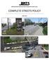 COMPLETE STREETS POLICY