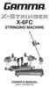 X-6FC STRINGING MACHINE OWNER'S MANUAL