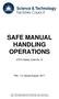 SAFE MANUAL HANDLING OPERATIONS