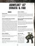 Konflikt 47. errata & FAQ ERRATA PAGE 81: FANATICS PAGE 66: TESLA PAGE 101: WALKERS ASSAULTING INFANTRY AND ARTILLERY PAGE 68: MEASURE RANGE AND MOVE