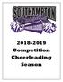 Competition Cheerleading Season