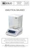 ANALYTICAL BALANCE OPERATING MANUAL. U.S. Solid USS-DBS Models All Rights Reserved Page 1 USS-DBS MODELS