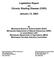 Legislative Report on Chronic Wasting Disease (CWD) January 14, 2003