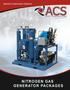 Applied Compression s nitrogen generator packages offer users a cost-effective alternative to costly bottled nitrogen.
