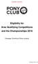 Amended April 2018 Eligibility for Area Qualifying Competitions and the Championships 2018