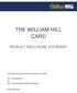 THE WILLIAM HILL CARD