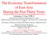 The Economic Transformation of East Asia During the Past Thirty Years