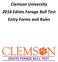 Clemson University 2018 Edisto Forage Bull Test Entry Forms and Rules