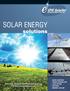 SOLAR ENERGY. solutions. adhesives, sealants, and Potting encapsulants For solar energy applications