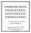 OSHKOSH BOYS HIGH SCHOOL INVITATIONAL INFORMATION