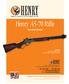Henry Rifle. Made in America. Important: Study this instruction manual carefully before you handle this firearm.