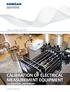 tradition. knowledge. responsibility. CALIBRATION OF ELECTRICAL MEASUREMENT EQUIPMENT CALIBRATION LABORATORY