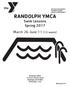 RANDOLPH YMCA Swim Lessons Spring 2017 March 26-June 11 (10-weeks)