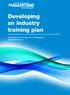 Developing an industry training plan