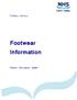 Podiatry Service. Footwear Information. Patient Information leaflet