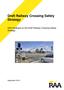 Draft Railway Crossing Safety Strategy. RAA feedback on the Draft Railway Crossing Safety Strategy