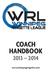 WRL Ringette League COACH HANDBOOK.