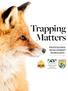 Trapping Matters PROFESSIONAL DEVELOPMENT WORKSHOPS