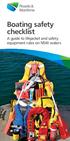 Boating safety checklist. A guide to lifejacket and safety equipment rules on NSW waters