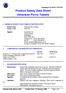 Product Safety Data Sheet Vetaclean Parvo Tablets
