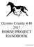 Oconto County 4-H 2017 HORSE PROJECT HANDBOOK