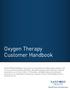 Oxygen Therapy Customer Handbook